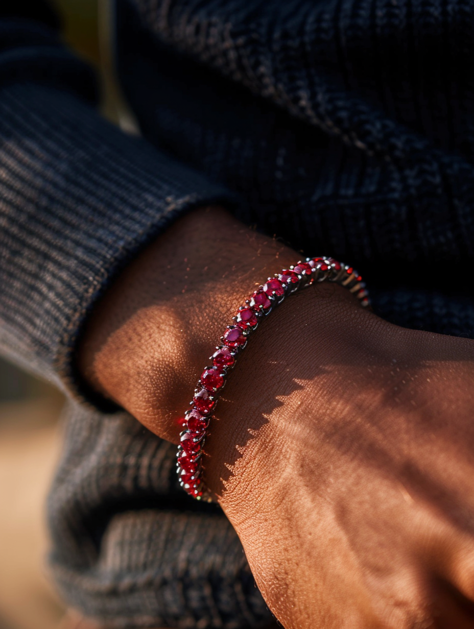 Mar Azul Bracelet Crimson Red